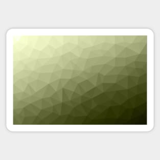 Army green gradient geometric mesh pattern triangles ombre lighter version Sticker